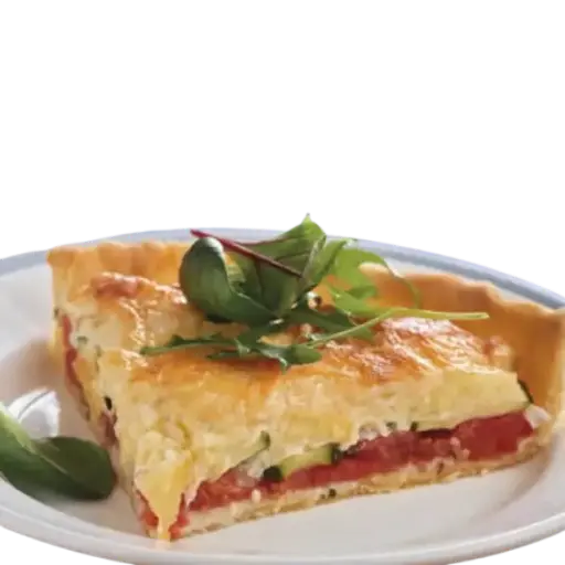 Pastel de tomate y albahaca