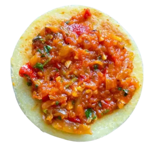 Arepa con hogao